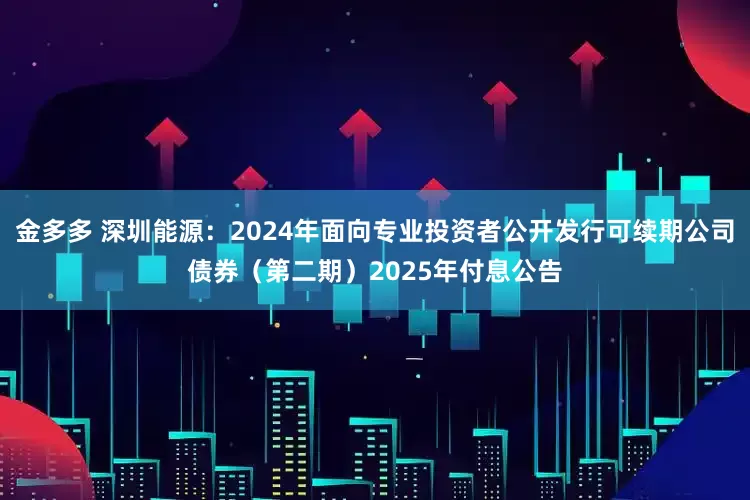 金多多 深圳能源：2024年面向专业投资者公开发行可续期公司债券（第二期）2025年付息公告